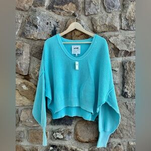 Aerie beyond cropped sweater large new with tags